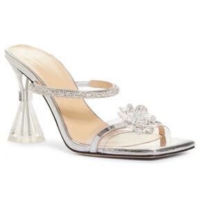 Mach & Mach Crystal Flower slide sandal